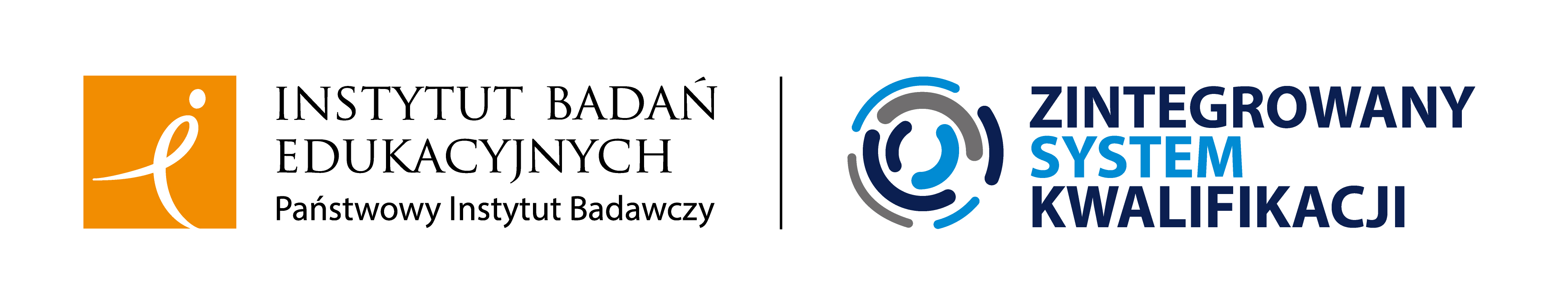 Logotyp Funduszy Europejskich dla Rozwoju Społecznego. Z lewej granatowy kwadrat ukazany w perspektywie, na nim trzy gwiazdy: biała, żółta i czerwona. Z prawej pełna nazwa Funduszy.
Flaga Rzeczpospolitej Polskiej: poziomy prostokąt złożony z dwóch pasów: górnego białego i dolnego czerwonego. Z prawej napis: Rzeczpospolita Polska. 
Z lewej  strony napis: Dofinansowane przez Unię Europejską. Z prawej flaga Unii Europejskiej: granatowy prostokąt, na nim dwanaście złotych gwiazdek tworzących okrąg. 
Jako ostatni z prawej strony, oddzielony pionową kreską, umieszczony jest logotyp Instytutu Badań Edukacyjnych Państwowego Instytutu Badawczego. Logotyp tworzą: z lewej strony pomarańczowy kwadrat z wpisanym białym znakiem przypominającym litery „i”, „e” oraz ludzką postacią, z prawej pełna nazwa Instytutu.